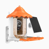Intelligenter Vogelhäuschen Mit Kamera, 1920 x 1080 Auflösung, KI-Erkennung, Eingebautes Mikrofon, 2,4 GHz WLAN-Verbindung, Batterie- und Solarbetrieb, Cloud- und max. 128 GB lokaler Speicher